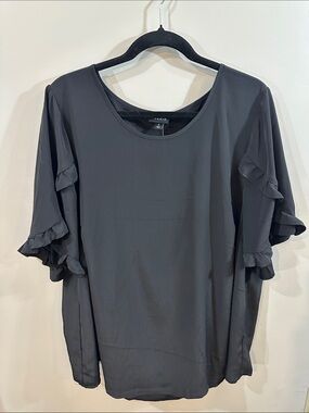 NWT Torrid Black Ruffle Sleeve Women’s Top